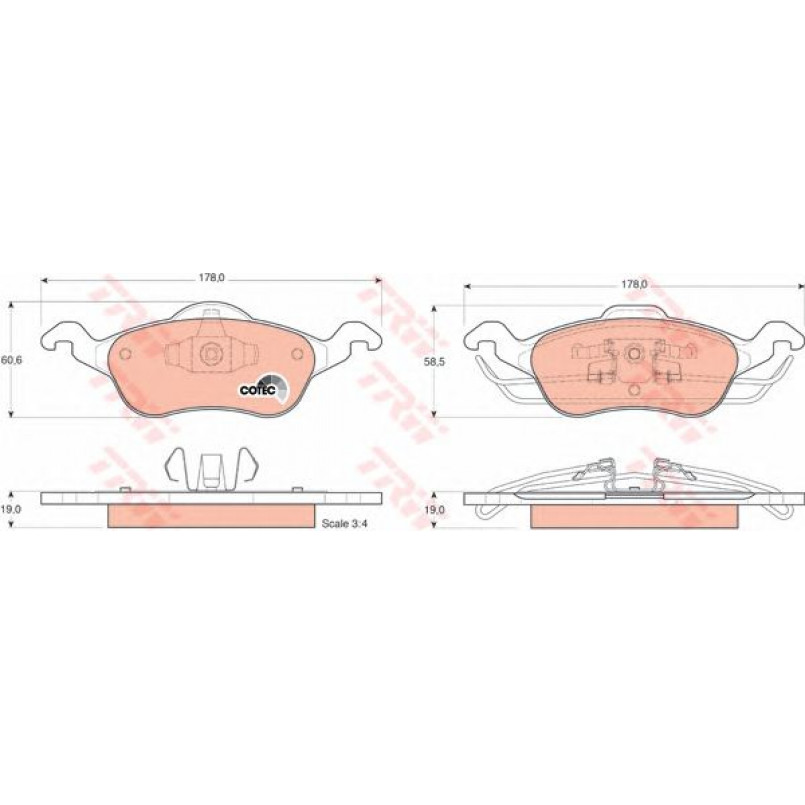 GDB1358  TRW - Гальмівні колодки до дисків — фото товара №1