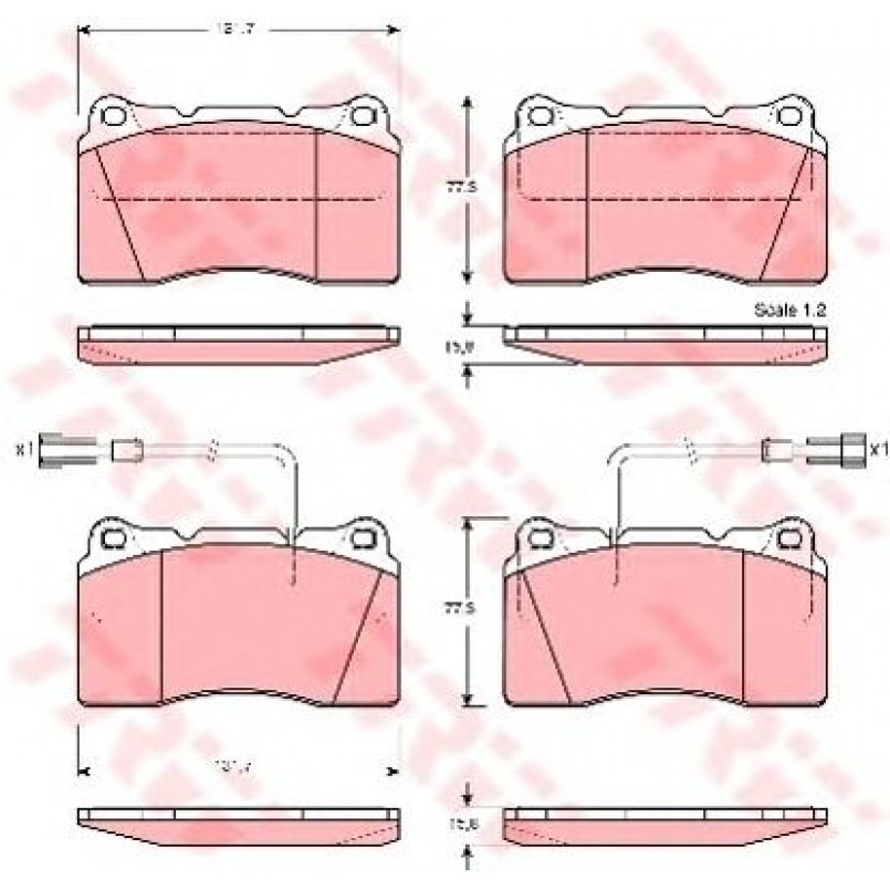 GDB1363  TRW - Гальмівні колодки до дисків — фото товара №1