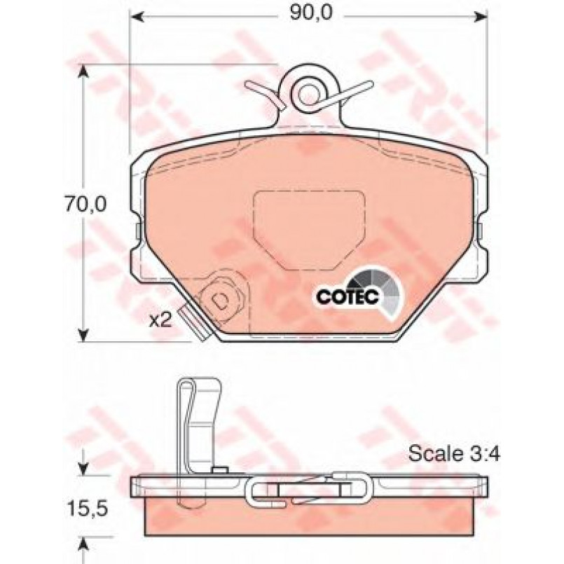 GDB1365  TRW - Гальмівні колодки до дисків — фото товара №1