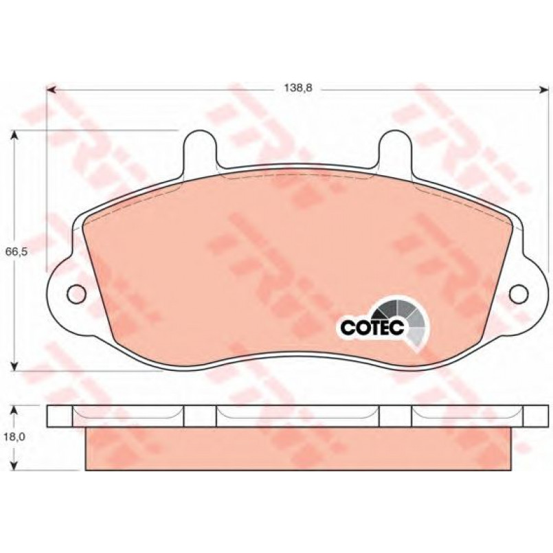 GDB1380  TRW - Гальмівні колодки до дисків — фото товара №1