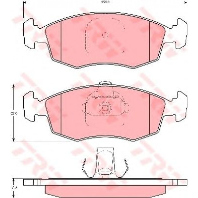 GDB1383  TRW - Гальмівні колодки до дисків — фото товара №1