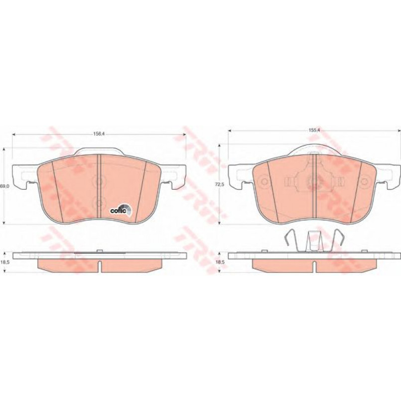 GDB1388  TRW - Гальмівні колодки до дисків — фото товара №1