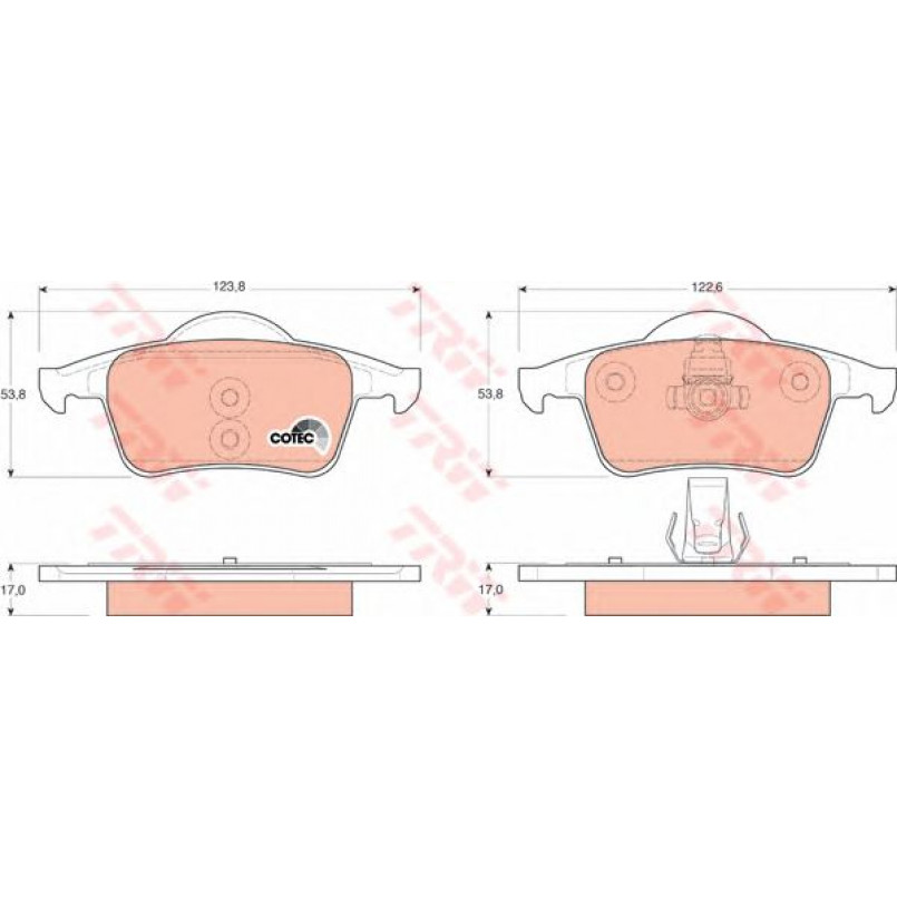 GDB1389  TRW - Гальмівні колодки до дисків — фото товара №1