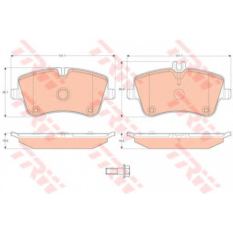 GDB1413  TRW - Гальмівні колодки до дисків — фото товара №1