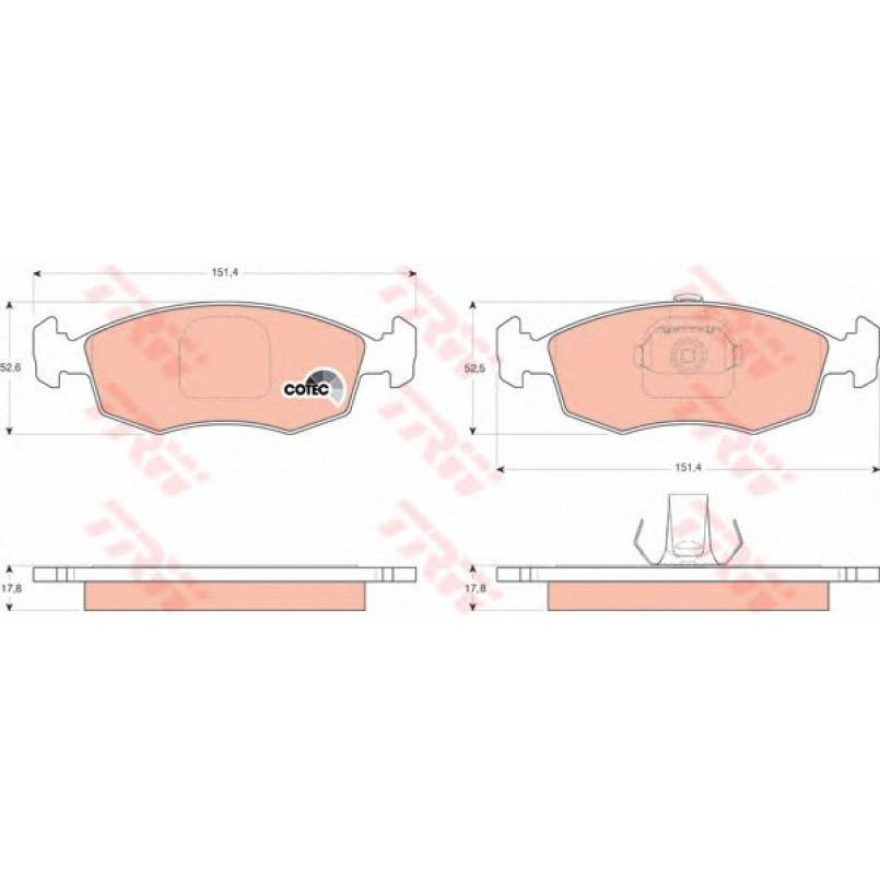 GDB1443  TRW - Гальмівні колодки до дисків — фото товара №2