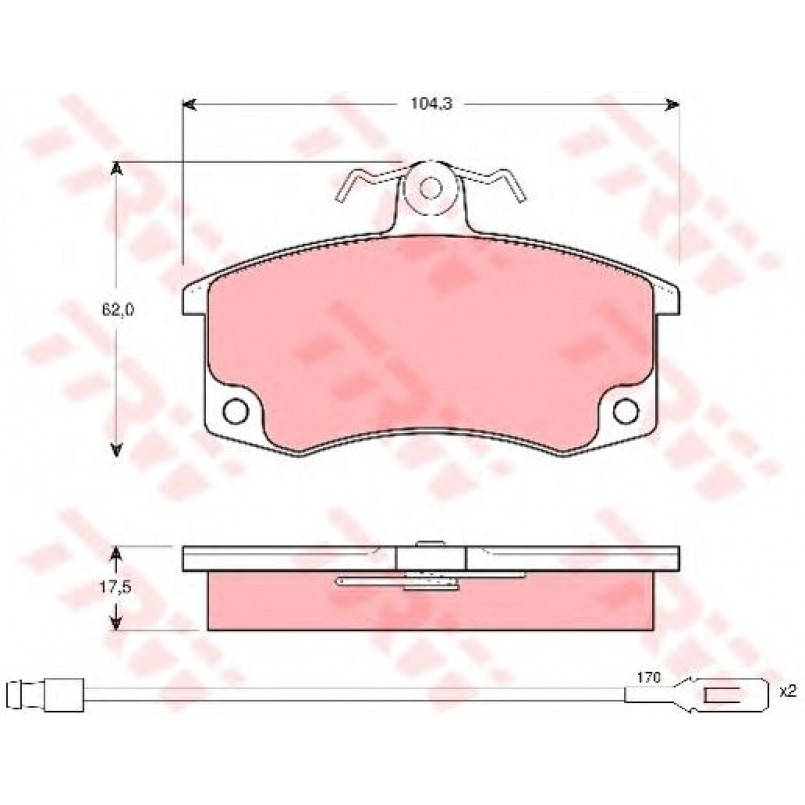 GDB1446  TRW - Гальмівні колодки до дисків — фото товара №2