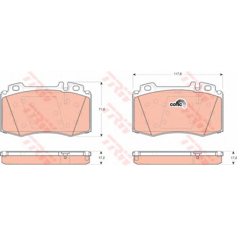 GDB1454  TRW - Гальмівні колодки до дисків — фото товара №1