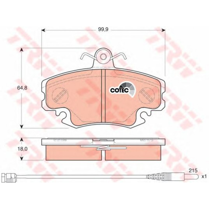 GDB1465  TRW - Гальмівні колодки до дисків — фото товара №1
