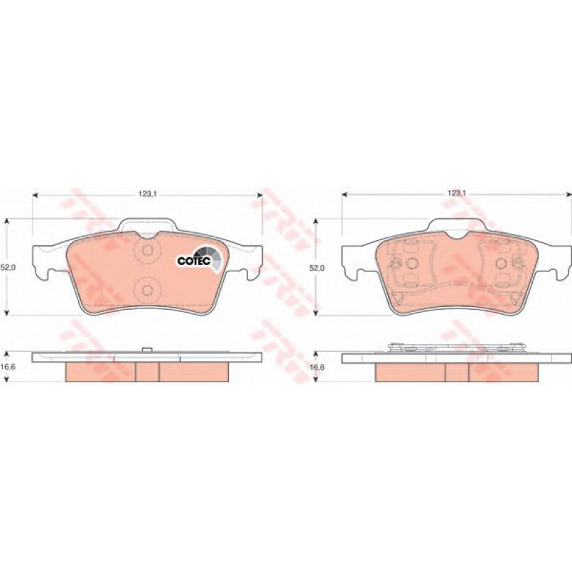 GDB1469  TRW - Гальмівні колодки до дисків — фото товара №2