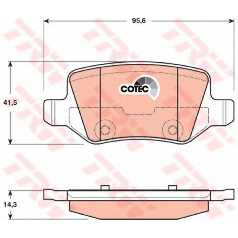 GDB1481  TRW - Гальмівні колодки до дисків — фото товара №1