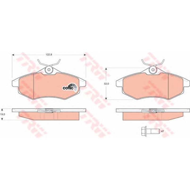 GDB1495  TRW - Гальмівні колодки до дисків — фото товара №2