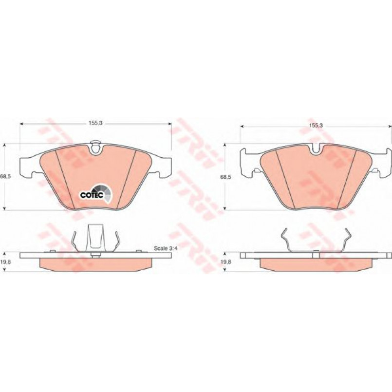 GDB1498  TRW - Гальмівні колодки до дисків — фото товара №1