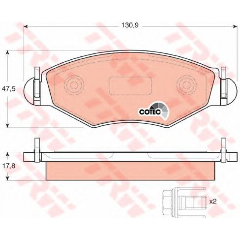 GDB1500  TRW - Гальмівні колодки до дисків — фото товара №2
