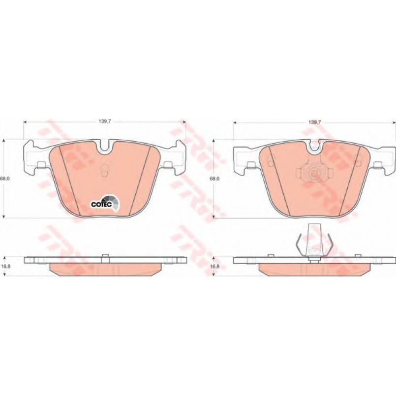 GDB1502  TRW - Гальмівні колодки до дисків — фото товара №1