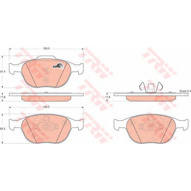 GDB1532  TRW - Гальмівні колодки до дисків — фото товара №1