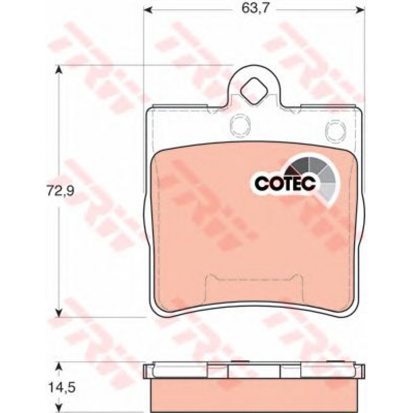 GDB1545  TRW - Гальмівні колодки до дисків — фото товара №2