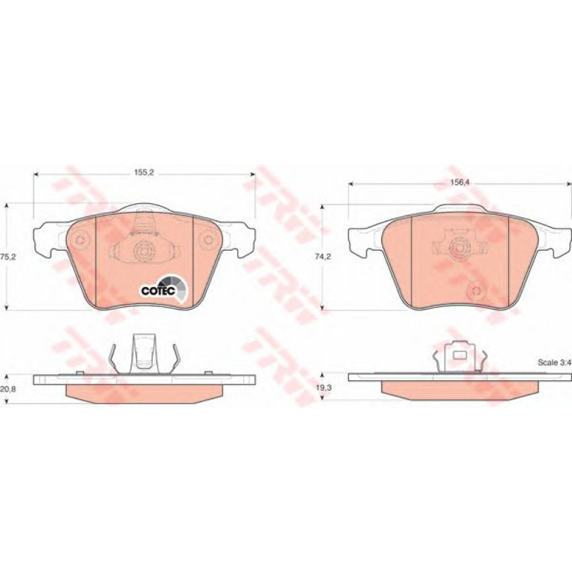 GDB1565  TRW - Гальмівні колодки до дисків — фото товара №1