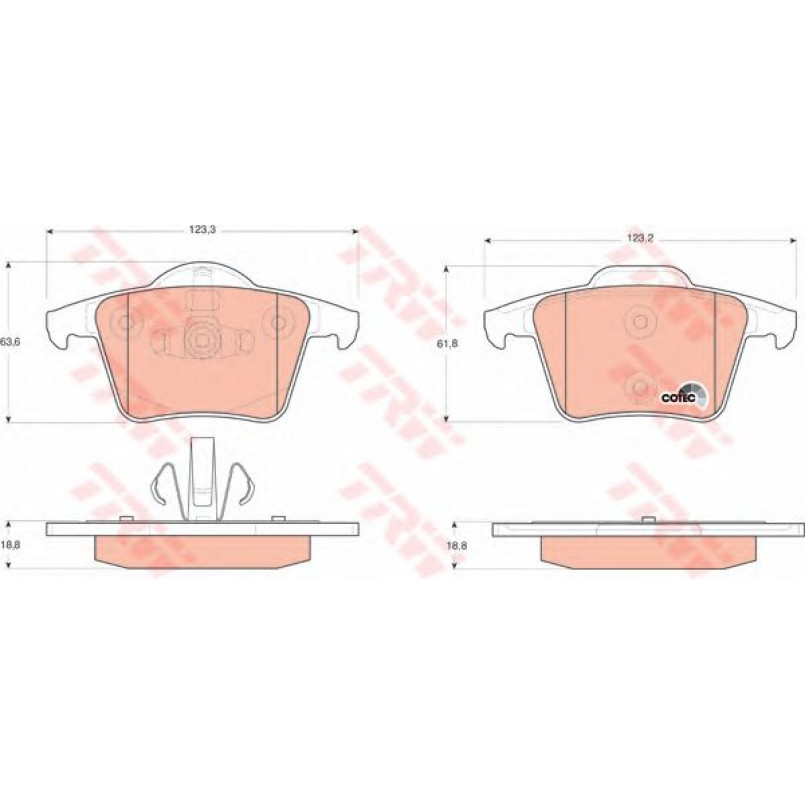 GDB1566  TRW - Гальмівні колодки до дисків — фото товара №2