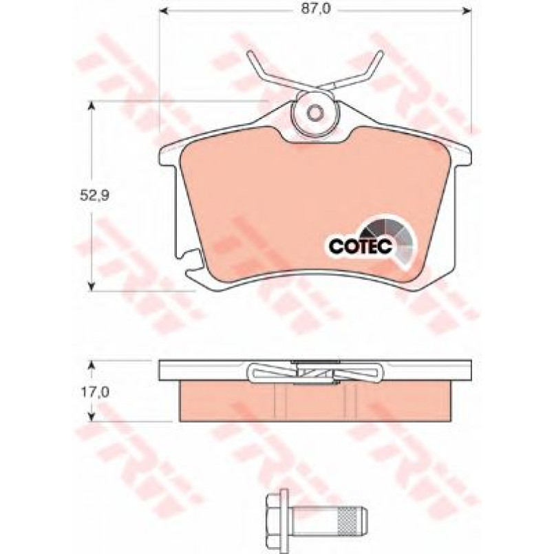 GDB1578  TRW - Гальмівні колодки до дисків — фото товара №2