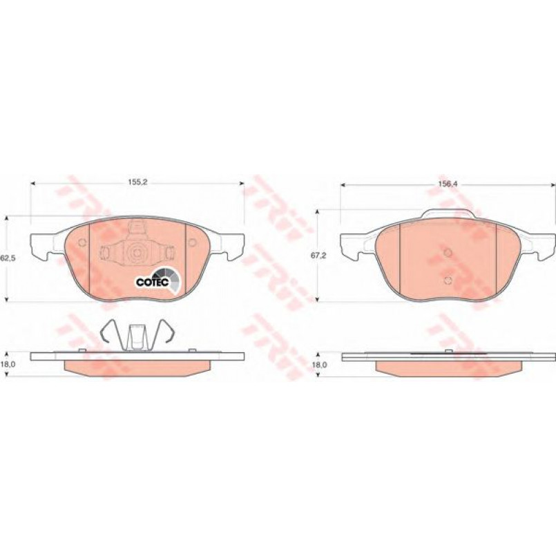 GDB1583  TRW - Гальмівні колодки до дисків — фото товара №2