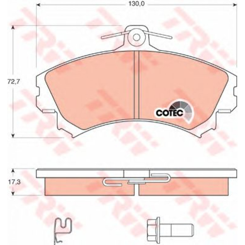 GDB1584  TRW - Гальмівні колодки до дисків — фото товара №1