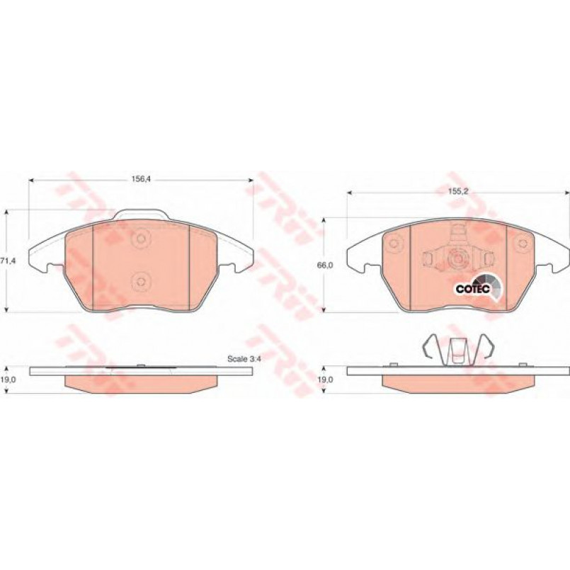 GDB1605  TRW - Гальмівні колодки до дисків — фото товара №1