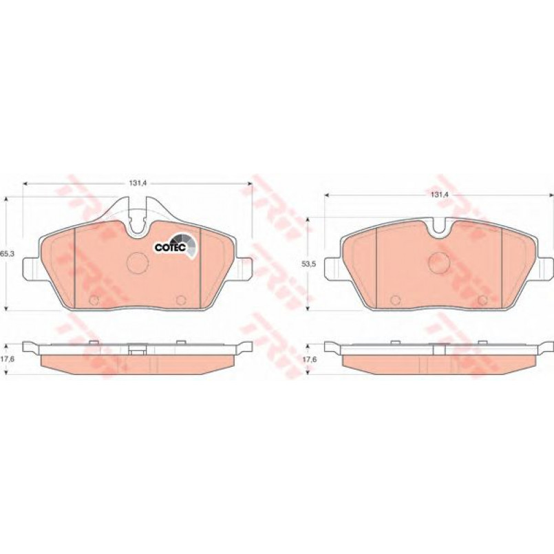 GDB1611  TRW - Гальмівні колодки до дисків — фото товара №1