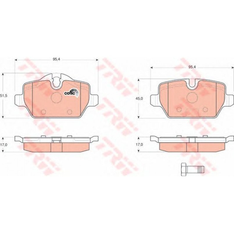 GDB1612  TRW - Гальмівні колодки до дисків — фото товара №2