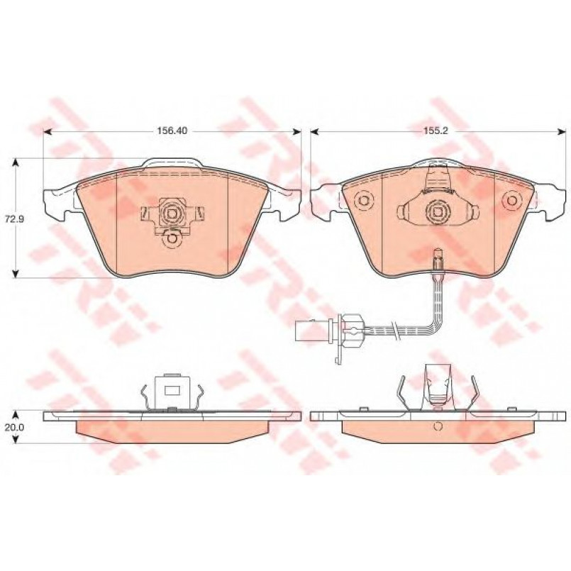 GDB1617  TRW - Гальмівні колодки до дисків — фото товара №1