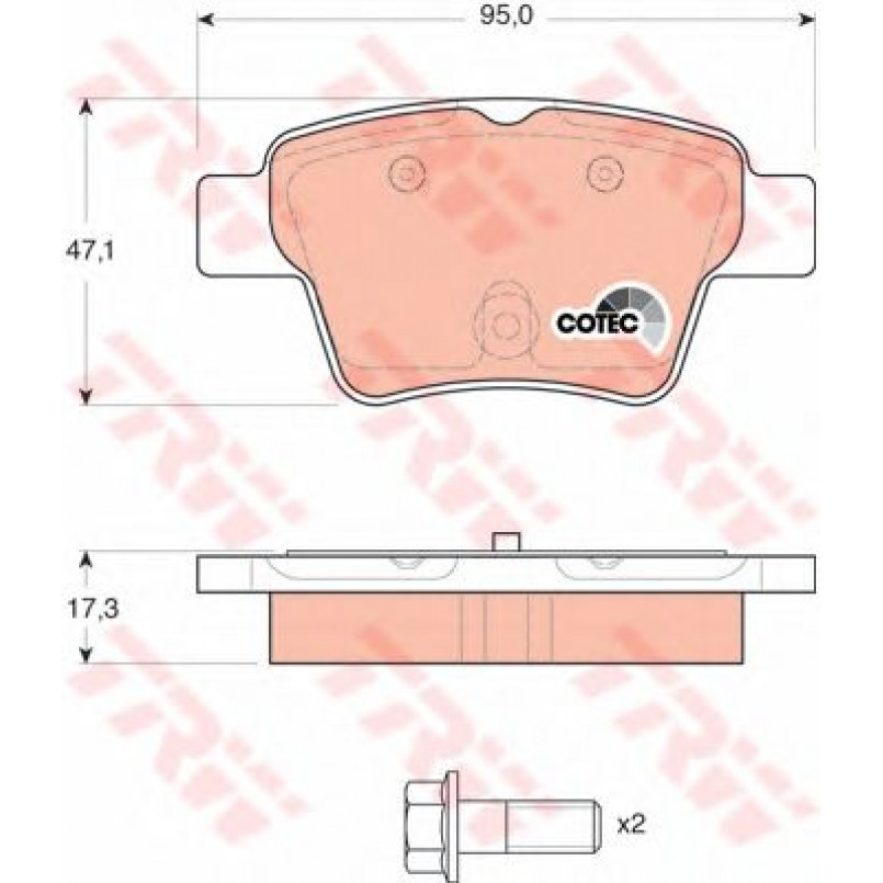 GDB1620  TRW - Гальмівні колодки до дисків — фото товара №2