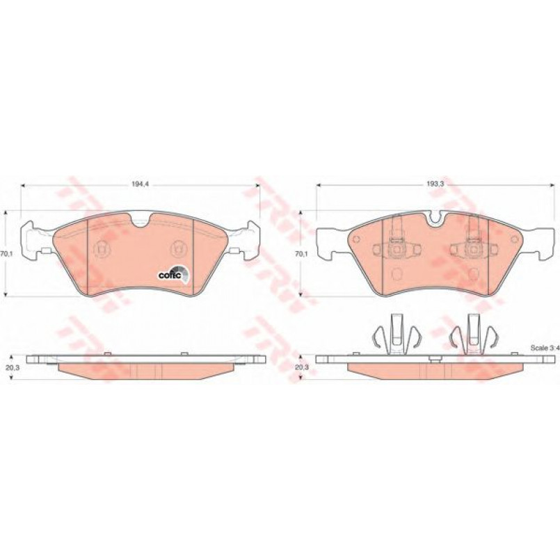GDB1642  TRW - Гальмівні колодки до дисків — фото товара №2