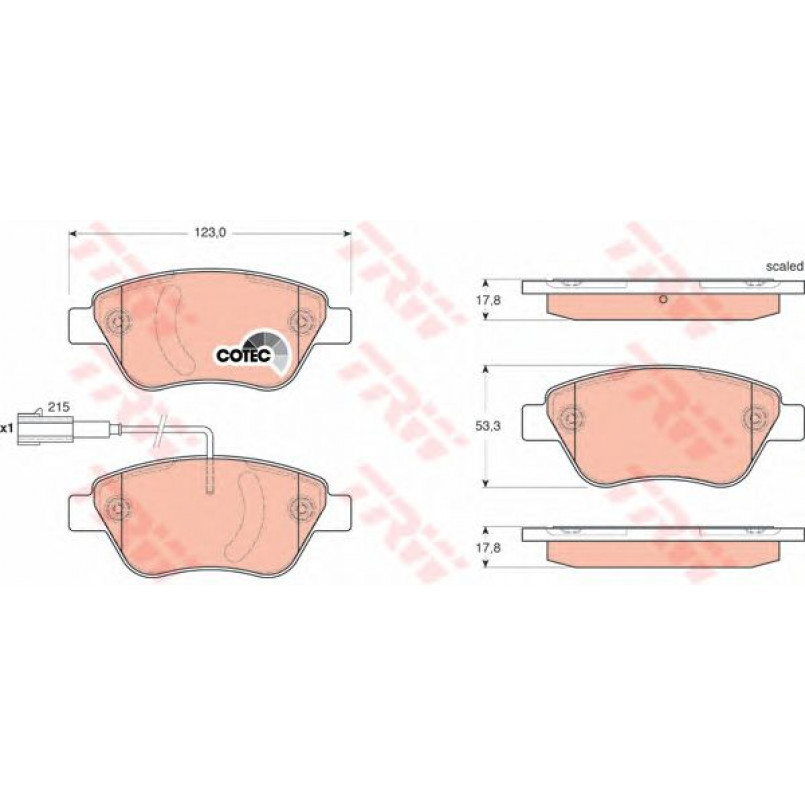 GDB1654  TRW - Гальмівні колодки до дисків — фото товара №1