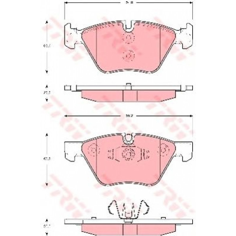 GDB1662  TRW - Гальмівні колодки до дисків — фото товара №1