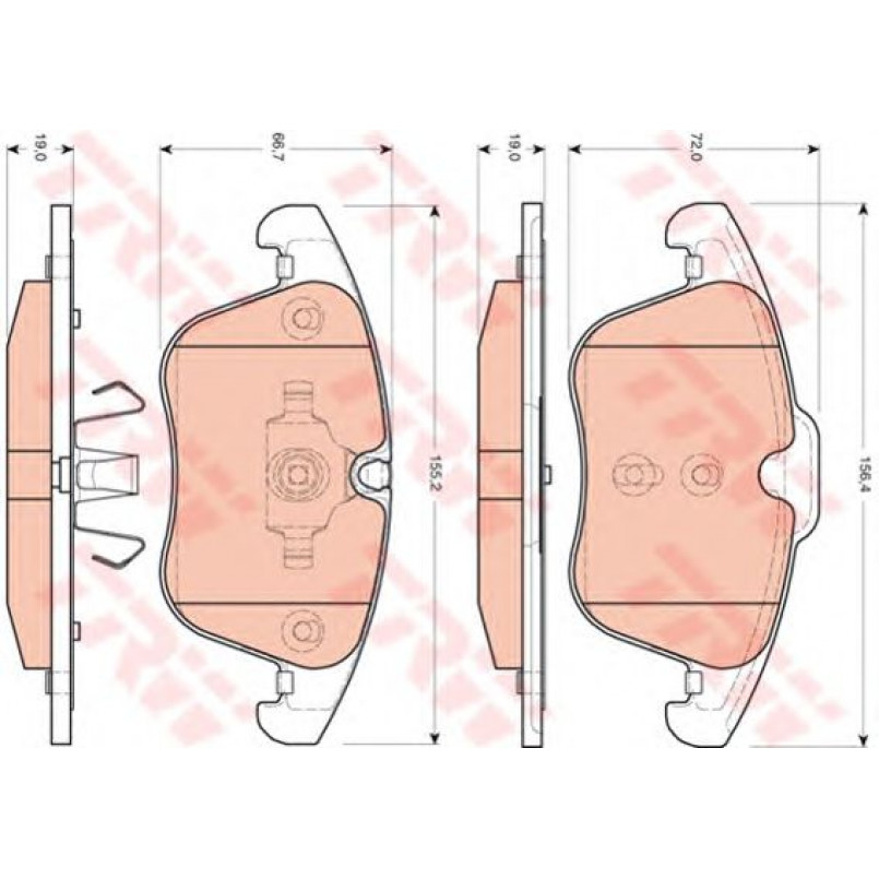 GDB1705  TRW - Гальмівні колодки до дисків — фото товара №1