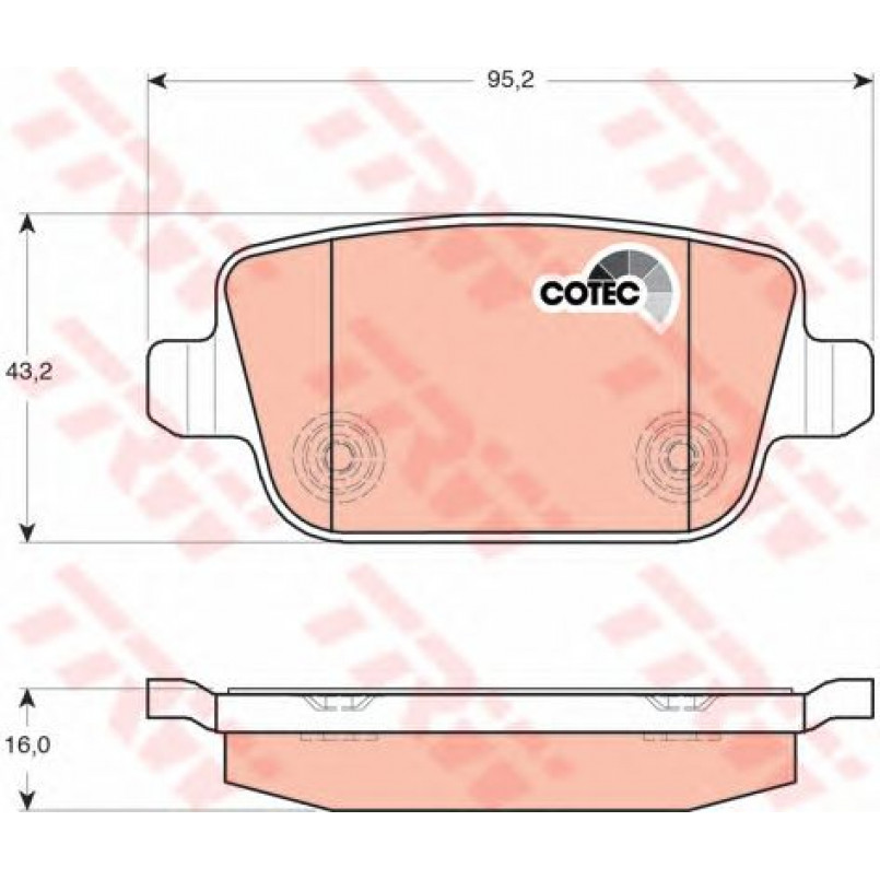 GDB1708  TRW - Гальмівні колодки до дисків — фото товара №2