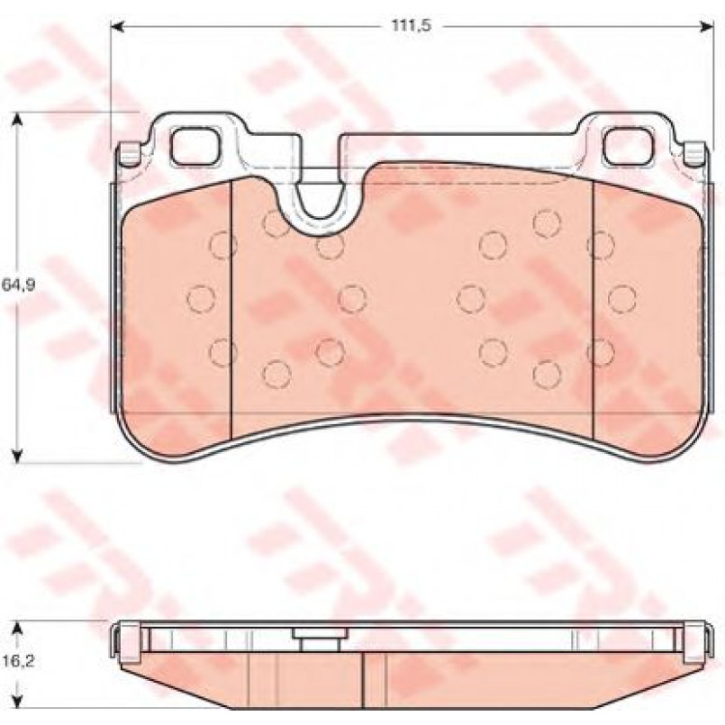GDB1711  TRW - Гальмівні колодки до дисків — фото товара №1