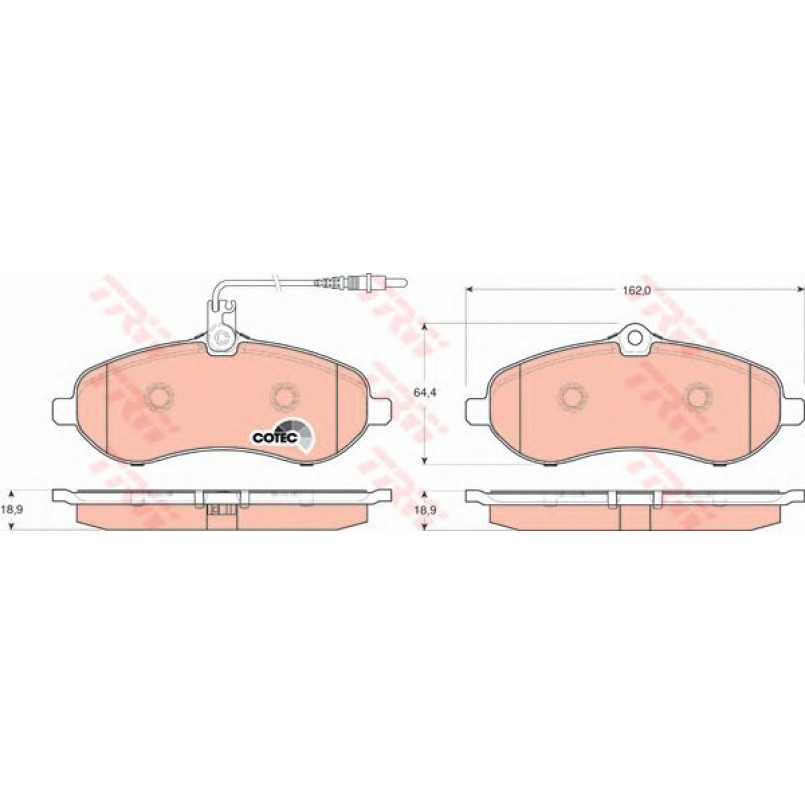 GDB1718  TRW - Гальмівні колодки до дисків — фото товара №1