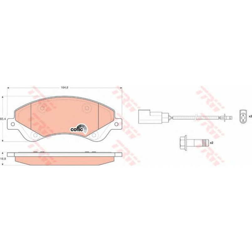 GDB1723  TRW - Гальмівні колодки до дисків — фото товара №2