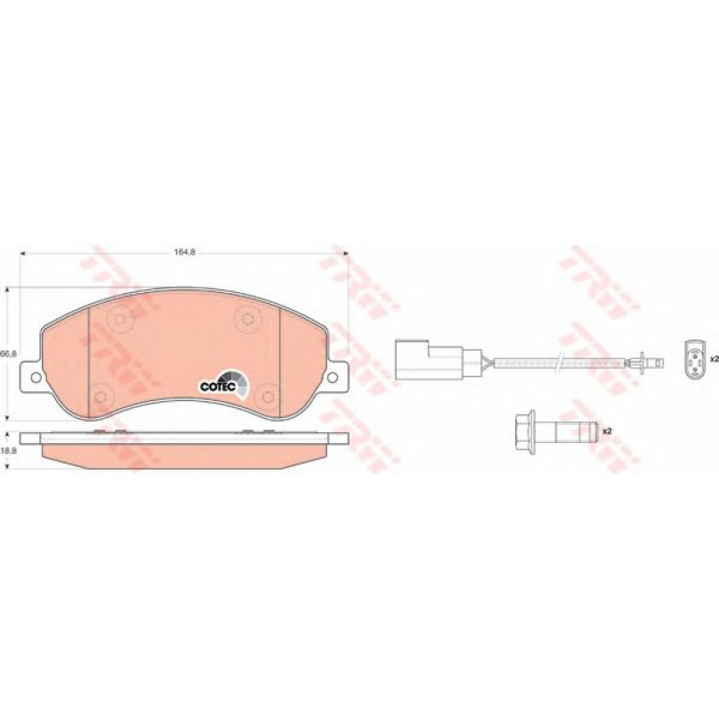 GDB1724  TRW - Гальмівні колодки до дисків — фото товара №2