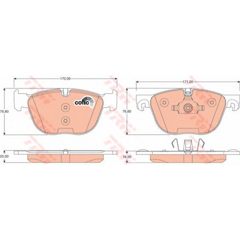 GDB1726  TRW - Гальмівні колодки до дисків — фото товара №1