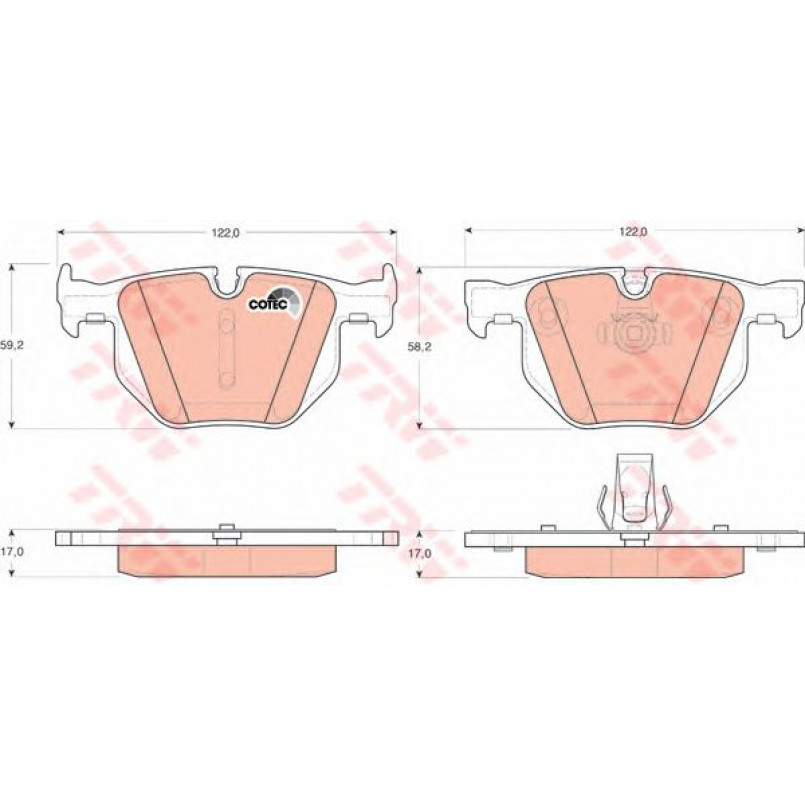 GDB1727  TRW - Гальмівні колодки до дисків — фото товара №1
