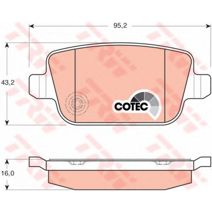 GDB1732  TRW - Гальмівні колодки до дисків — фото товара №2