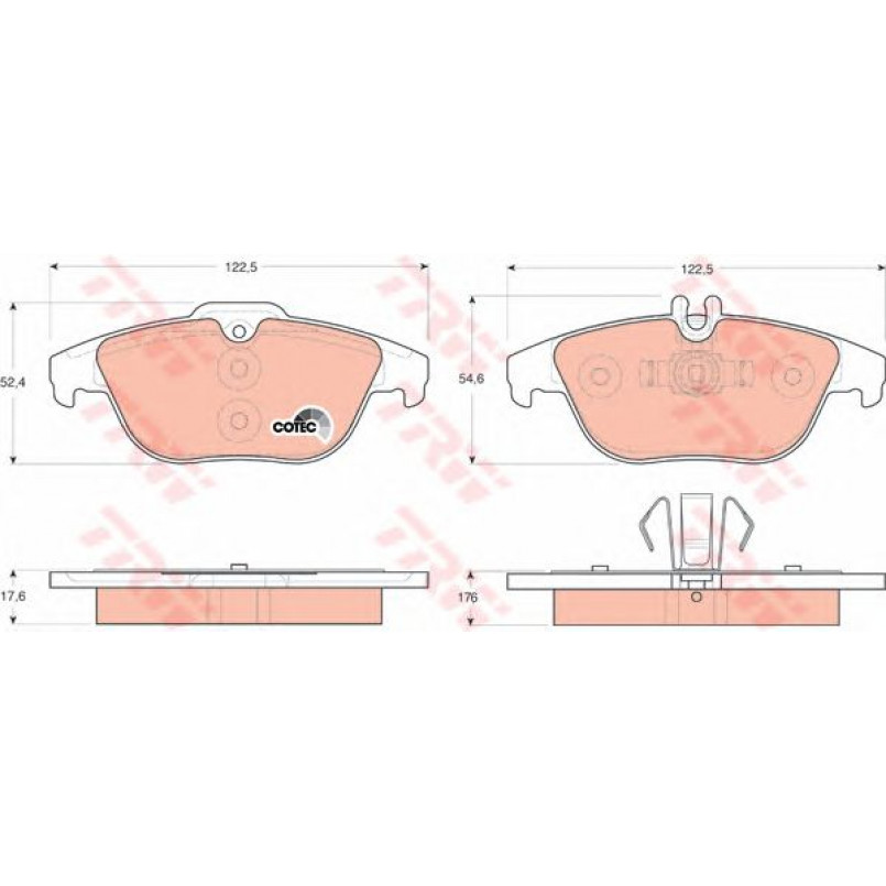 GDB1738  TRW - Гальмівні колодки до дисків — фото товара №1