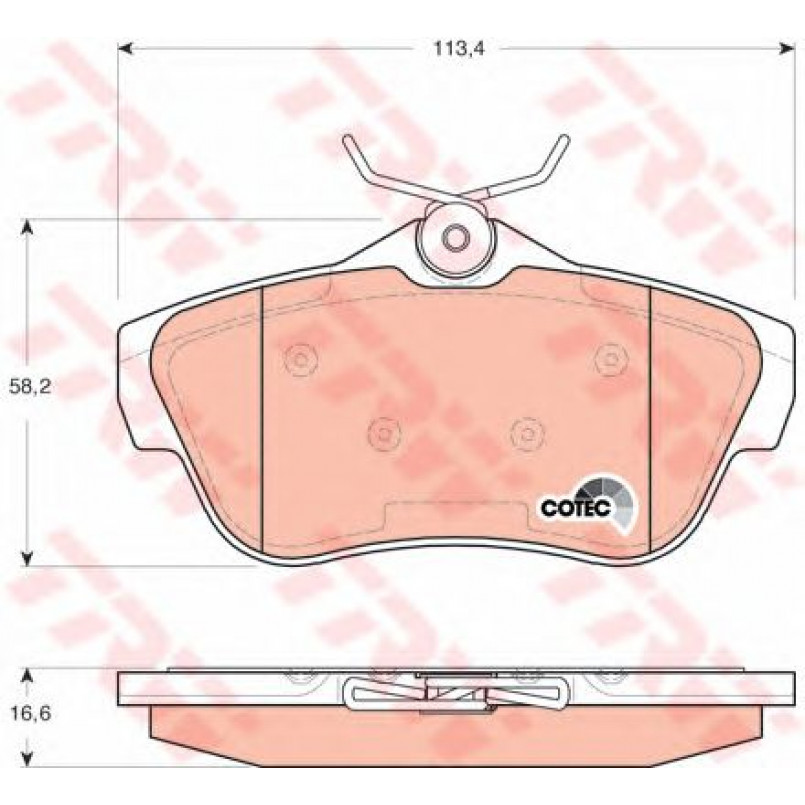 GDB1740  TRW - Гальмівні колодки до дисків — фото товара №1