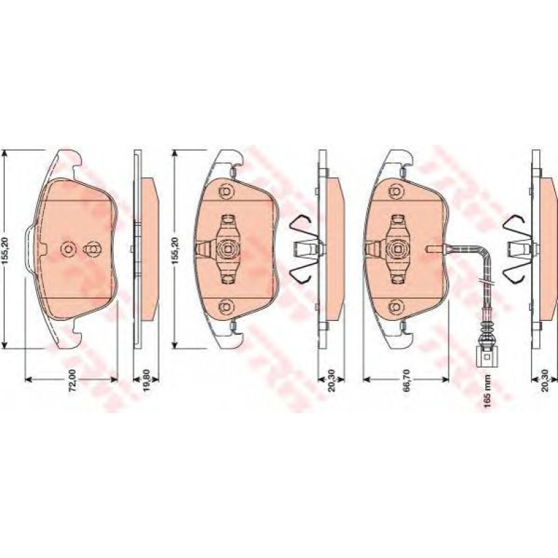GDB1762  TRW - Гальмівні колодки до дисків — фото товара №1