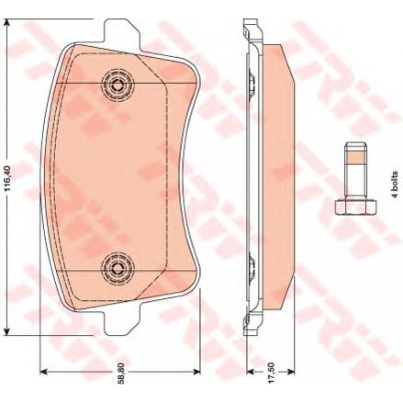 GDB1765  TRW - Гальмівні колодки до дисків — фото товара №1