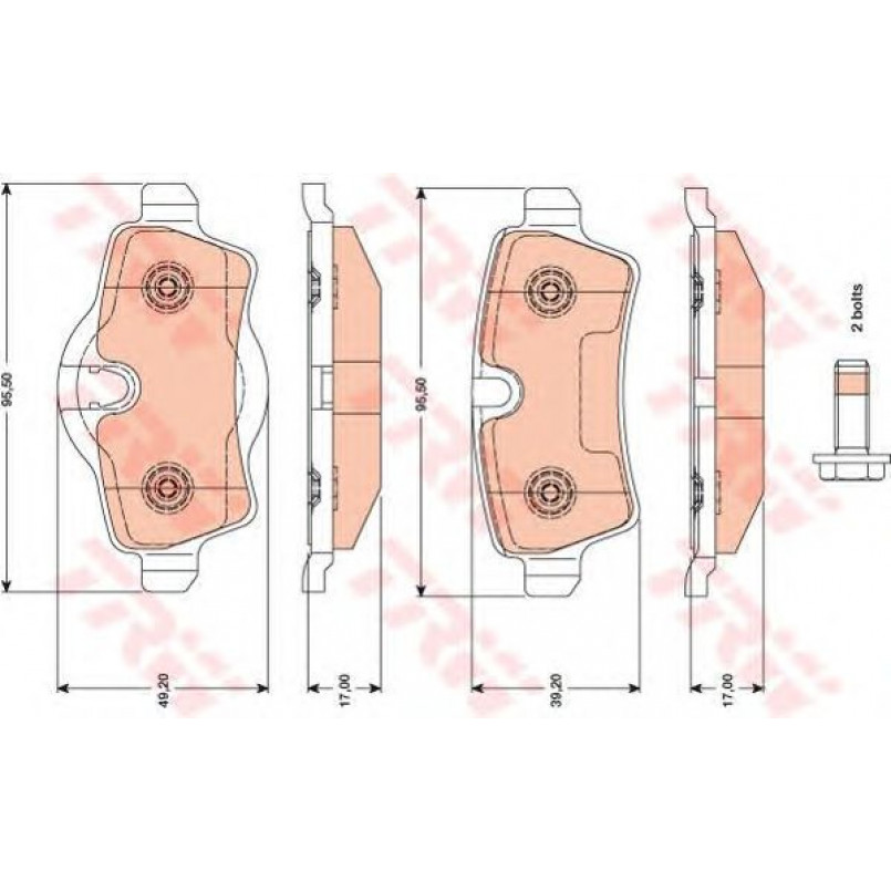 GDB1766  TRW - Гальмівні колодки до дисків — фото товара №1