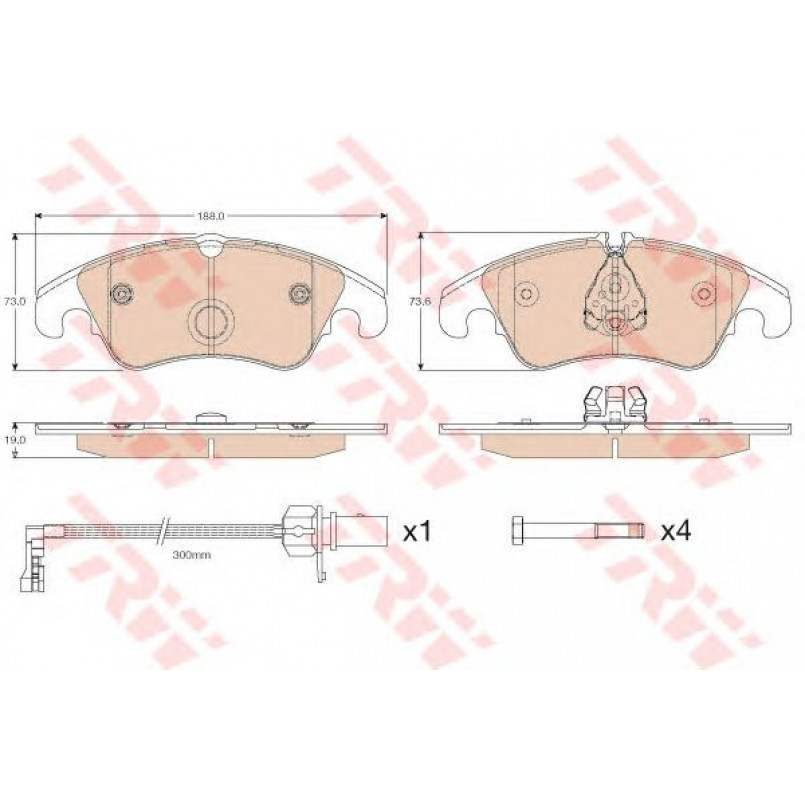 GDB1768  TRW - Гальмівні колодки до дисків — фото товара №1