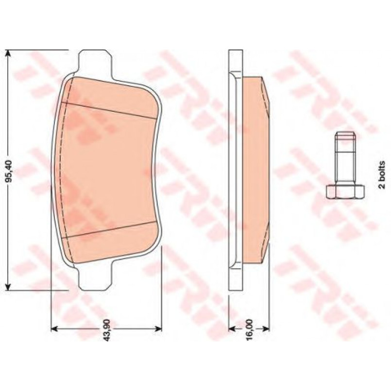 GDB1786  TRW - Гальмівні колодки до дисків — фото товара №2