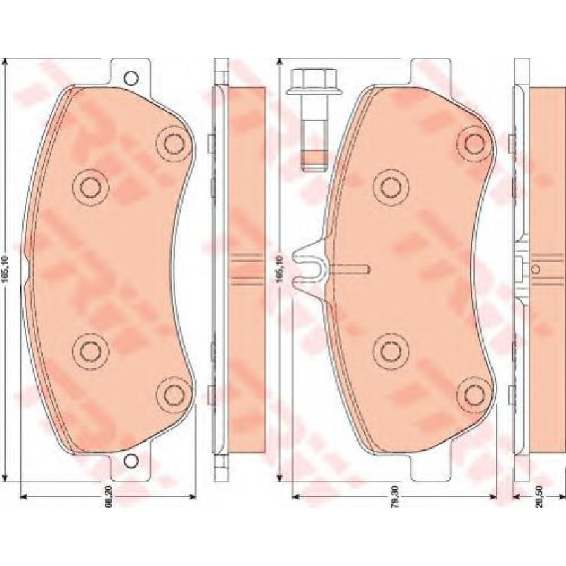 GDB1798  TRW - Гальмівні колодки до дисків — фото товара №1